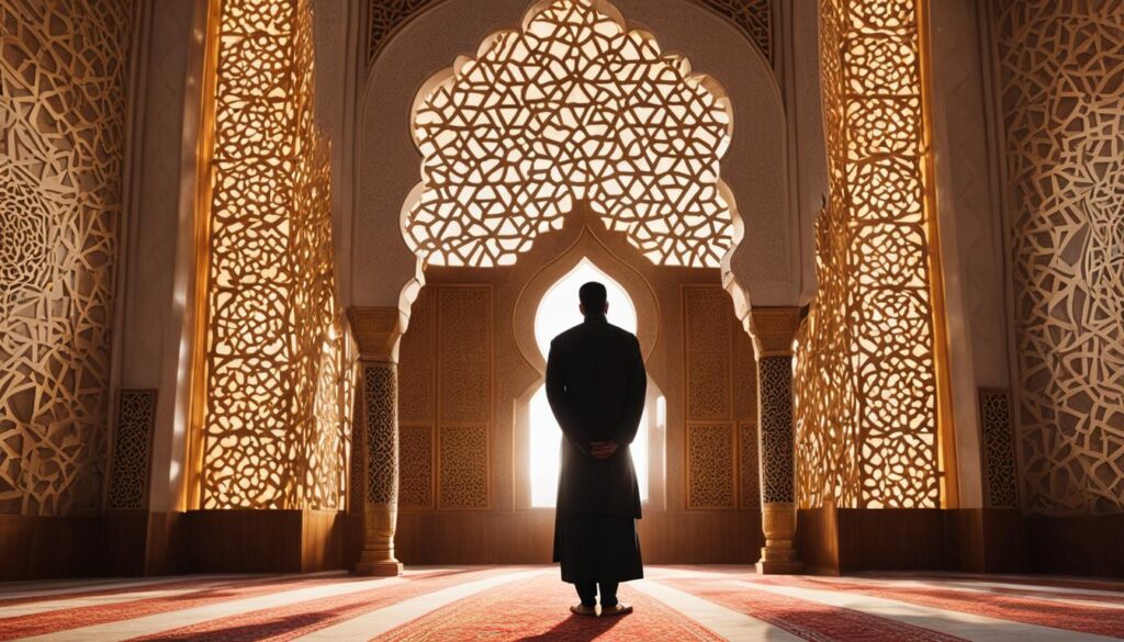 dromen over bidden in een moskee